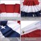 USA Pleated Fan Flag American US Bunting Flag Patriotic Half Fan Banner Flag with Brass Grommets for 4th of July Memorial Day Decoration Red White and Blue Bunting (4, 1.5x3 Feet)